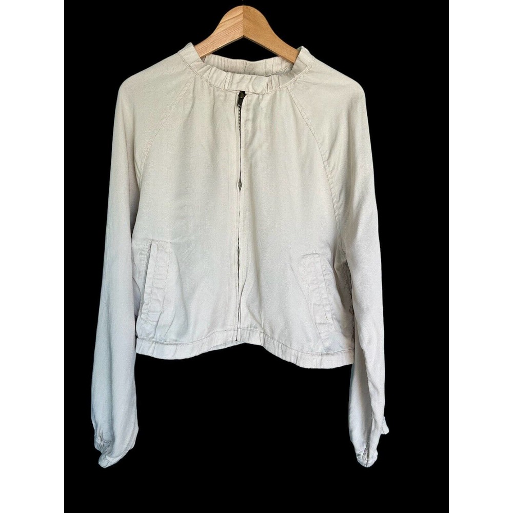 Cotton On Jacket Women’s Size 8, W/ Pockets Lightweight Ivory